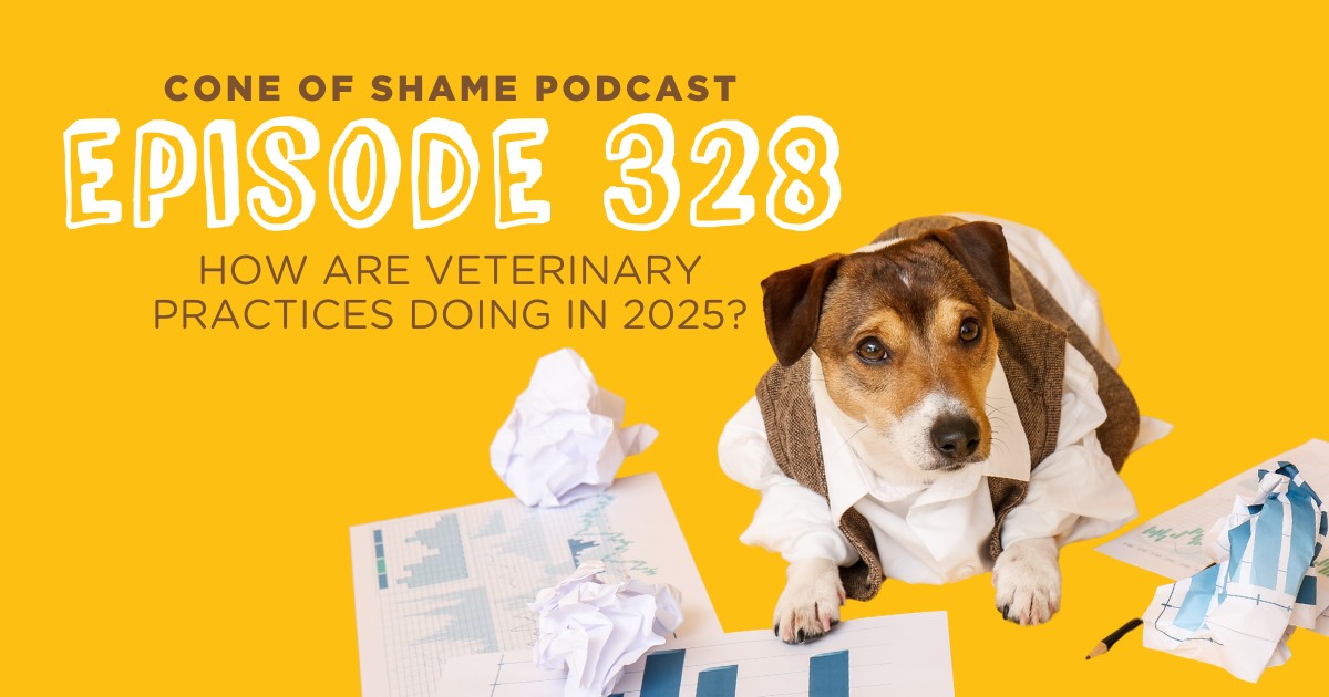dog with graphs and statistics