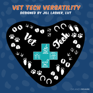 vet tech versatility sticker design