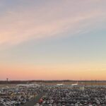 sunrise sky over airport