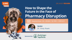 cover graphic for upcoming webinar How to Shape the future in the face of pharmacy disruption webinar
