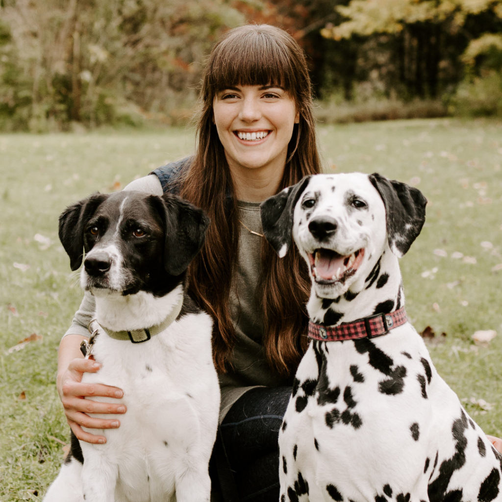 Photo of Bethany Muir and two dogs