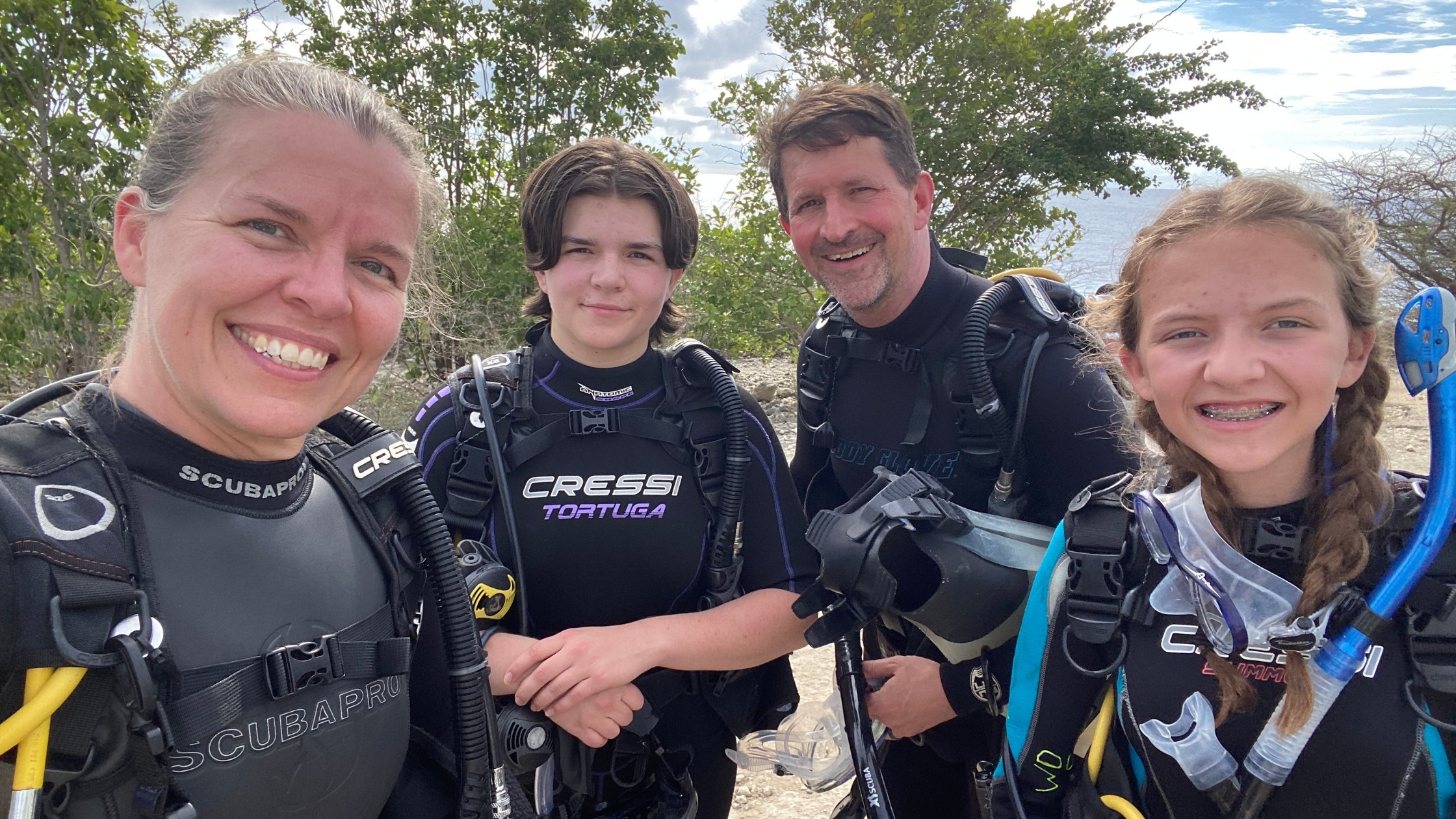 holiday family scuba photo